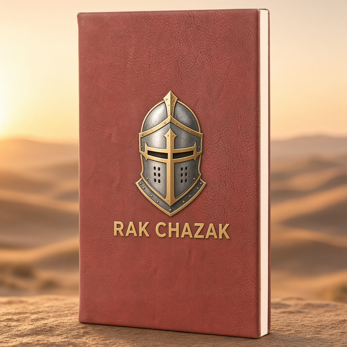Rak Chazak 5 1/4" x 8 1/4" Rose Laserable Leatherette Journal with Lined Notepad